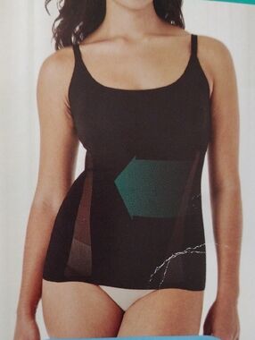 NEW Maidenform Cami Flexees Sculpts Black XXXL